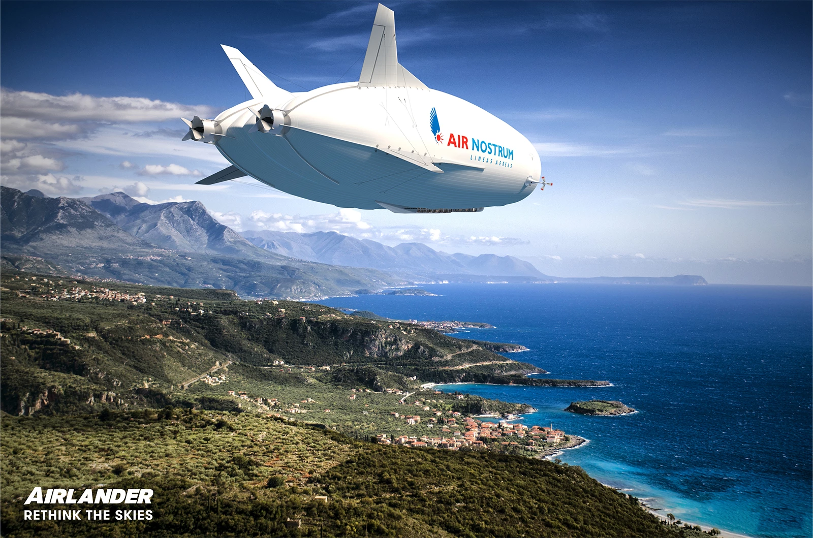 HAV’s Airlander 10 helium-filled airship carries 100 passengers. Photograph: Hybrid Air Vehicles